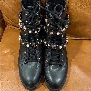 Black Studded Ankle Boots